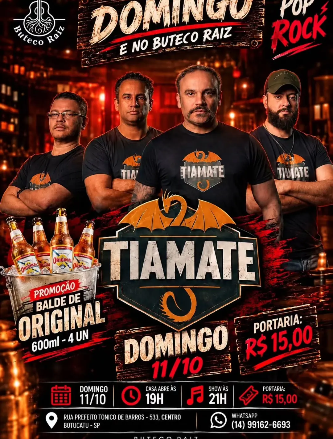 Flyer de Banda Tiamate