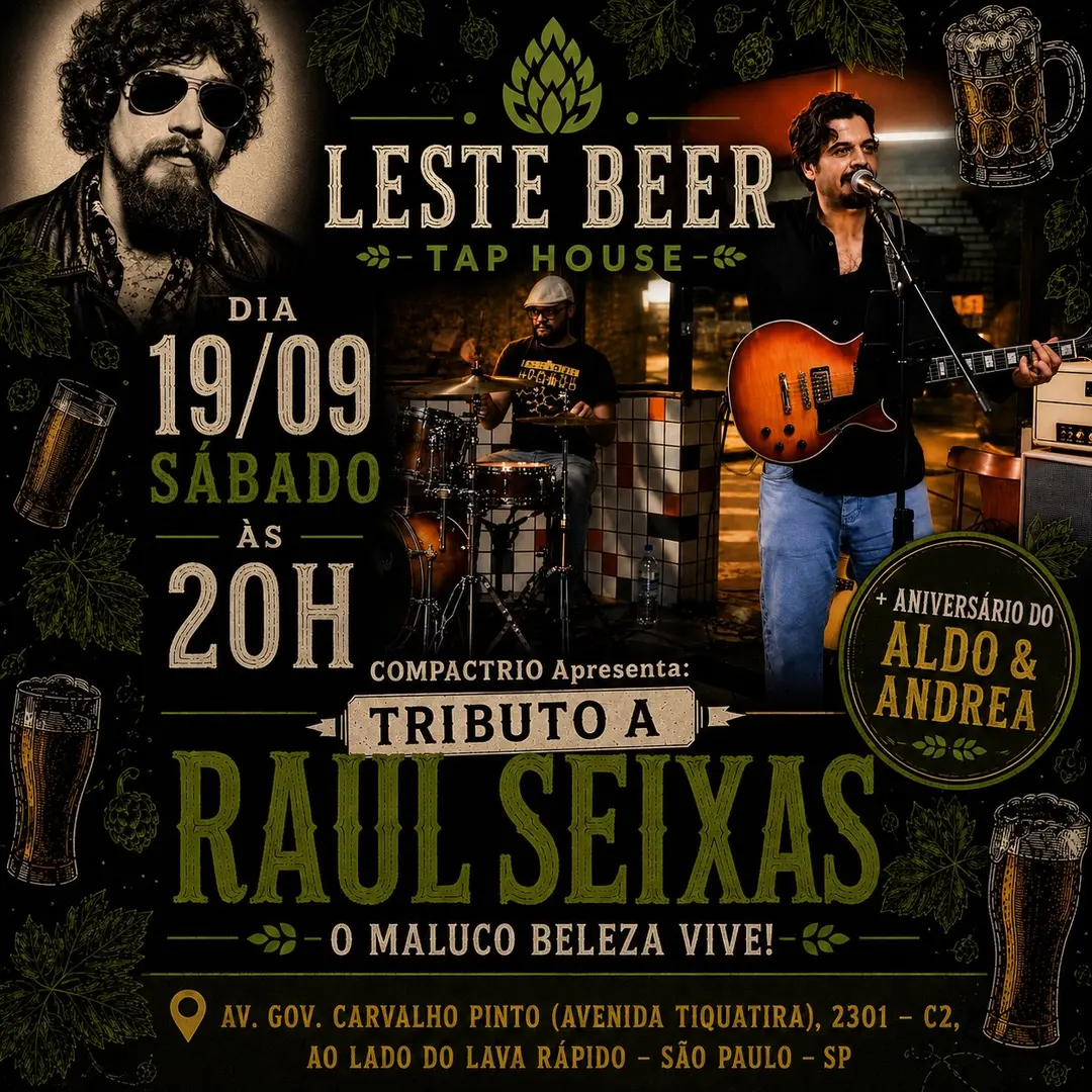 Flyer de Compactrio e TRIBUTO A RAUL SEIXAS