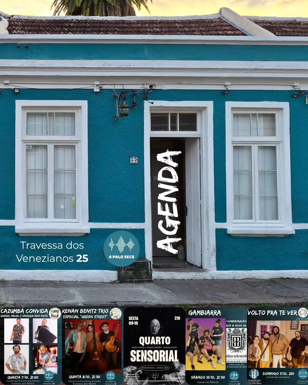 Flyer de Thays Prado, Gambiarra e mais 4 artistas