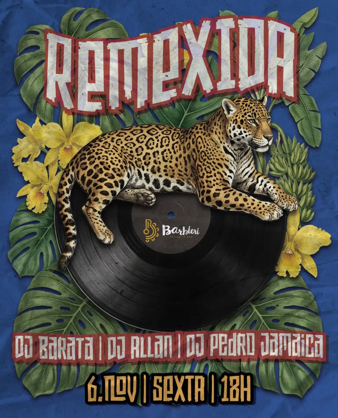 Flyer de DJ Barata, DJ Pedro Jamaica e DJ Allanzito Gama