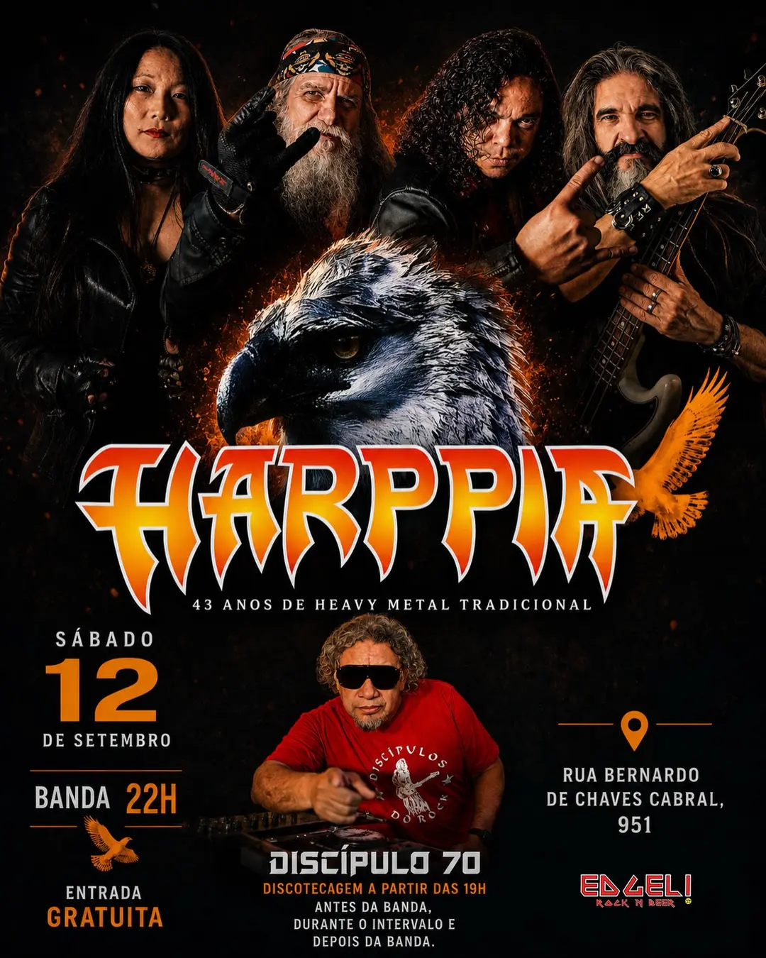 Flyer de Banda Harppia Oficial