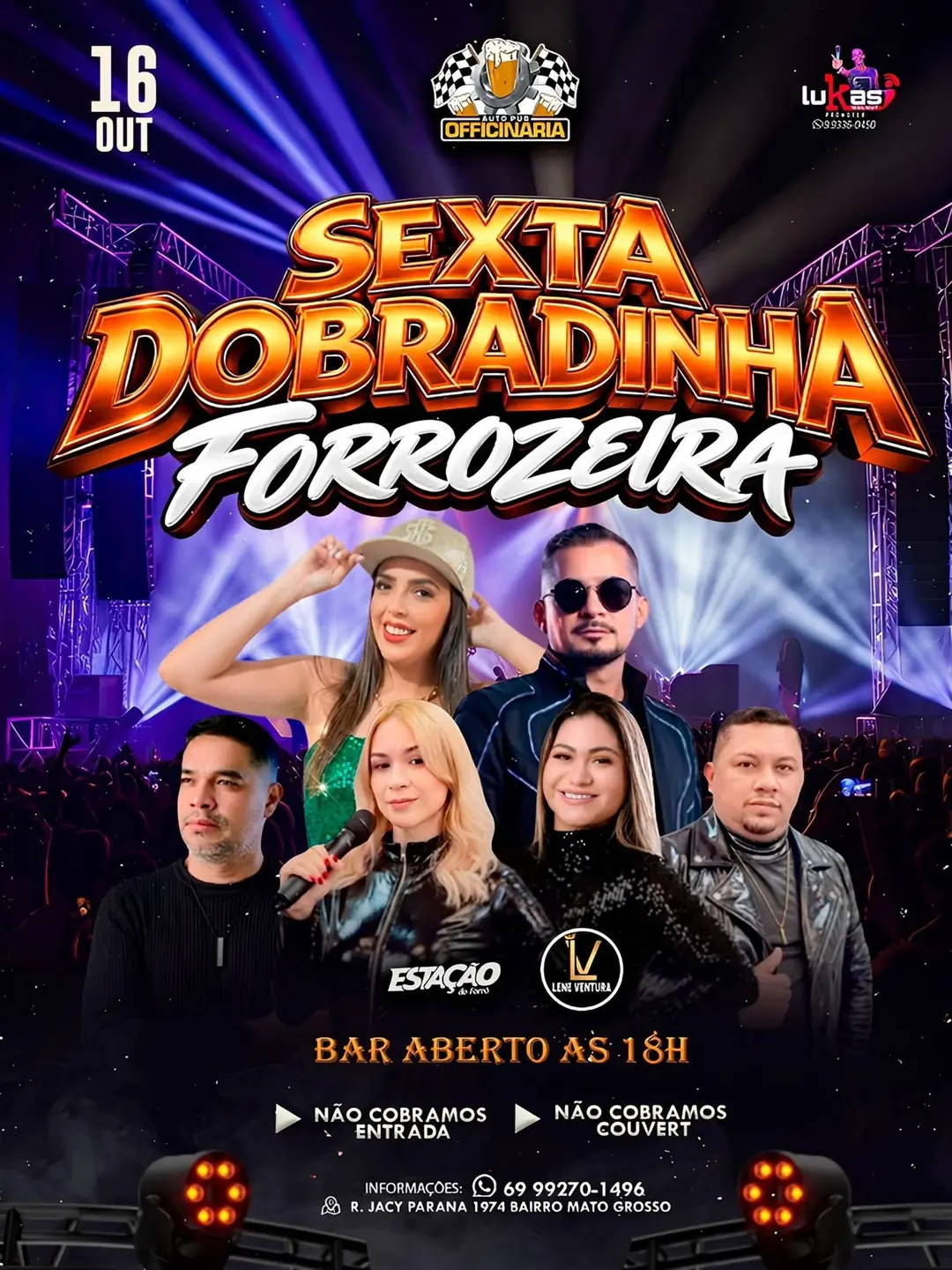 Flyer de Lene Ventura e Banda e Estação do Forró