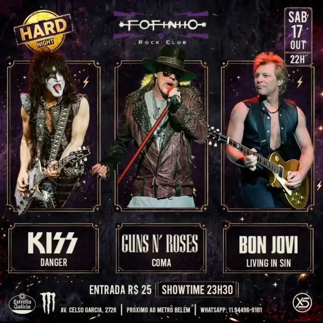 Flyer de Coma, Danger Kiss e Living in Sin