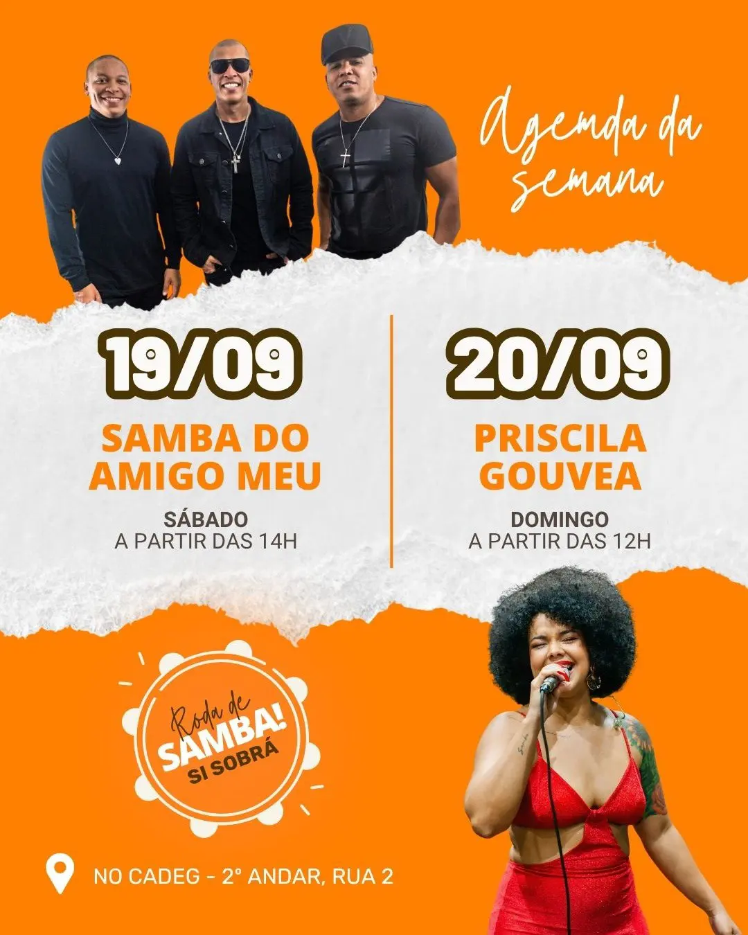 Flyer de Priscila Gouvêa