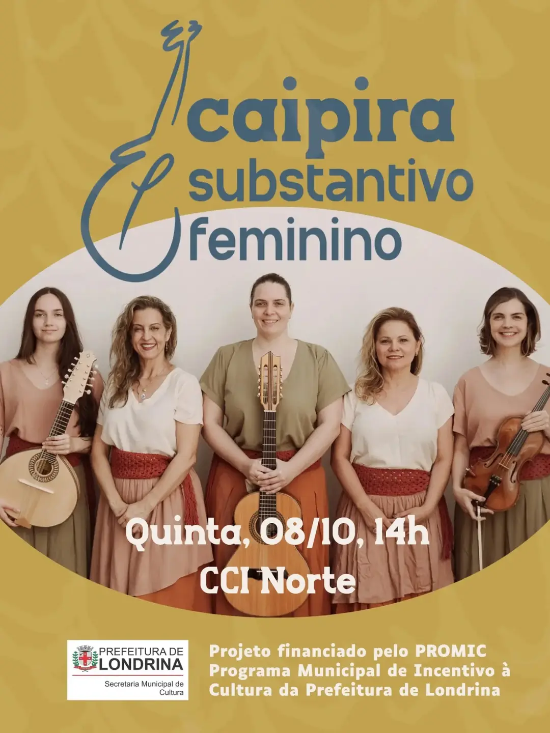 Flyer de Caipira Substantivo Feminino