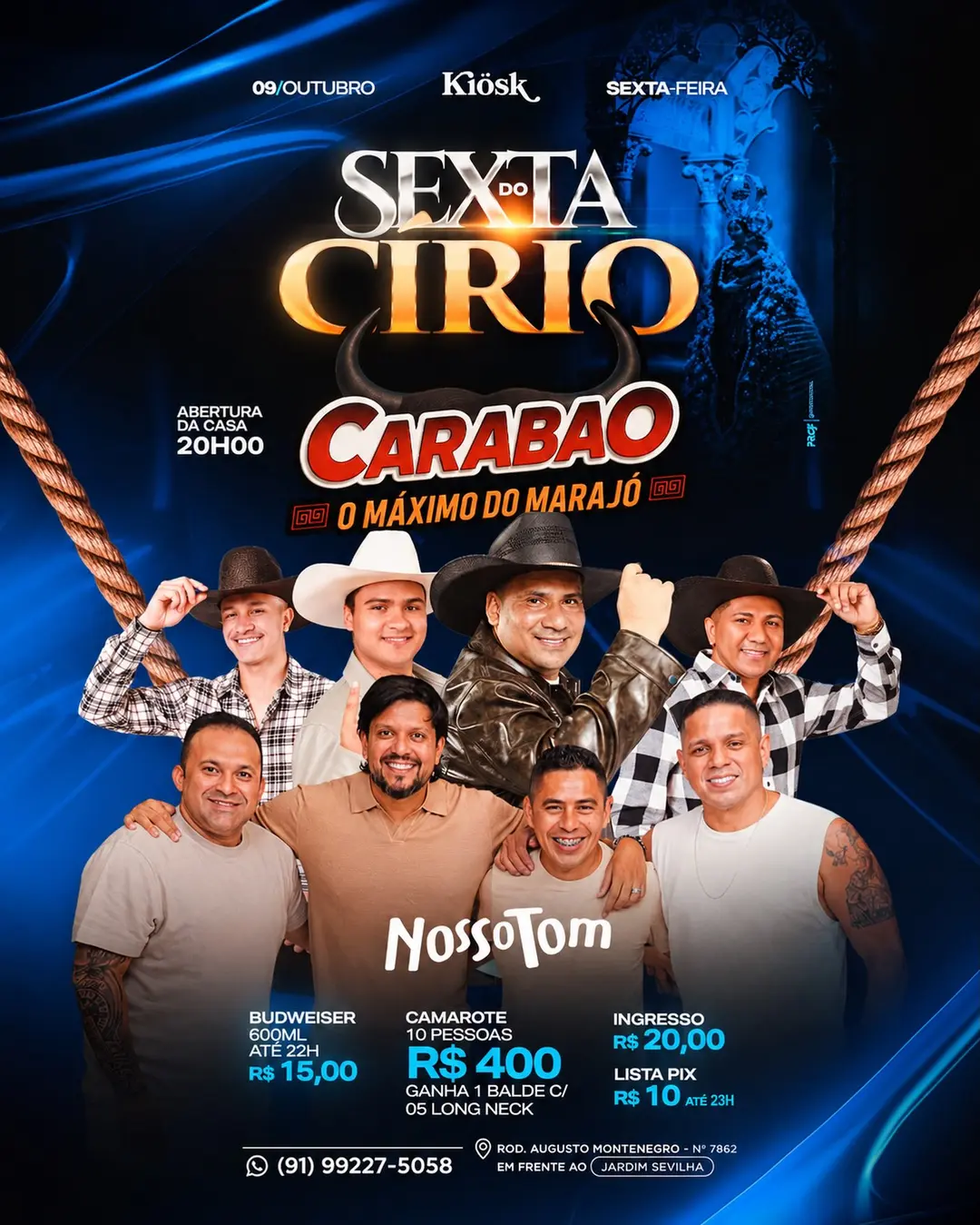 Flyer de Carabao, Nosso Tom e Samba New