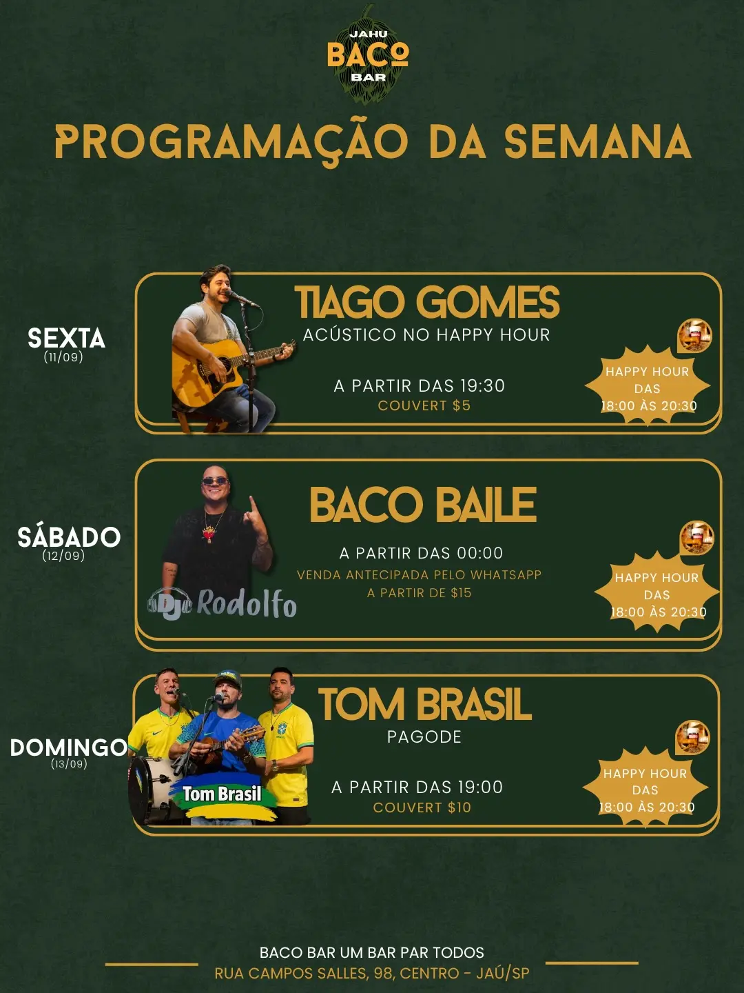Flyer de Tiago Gomes