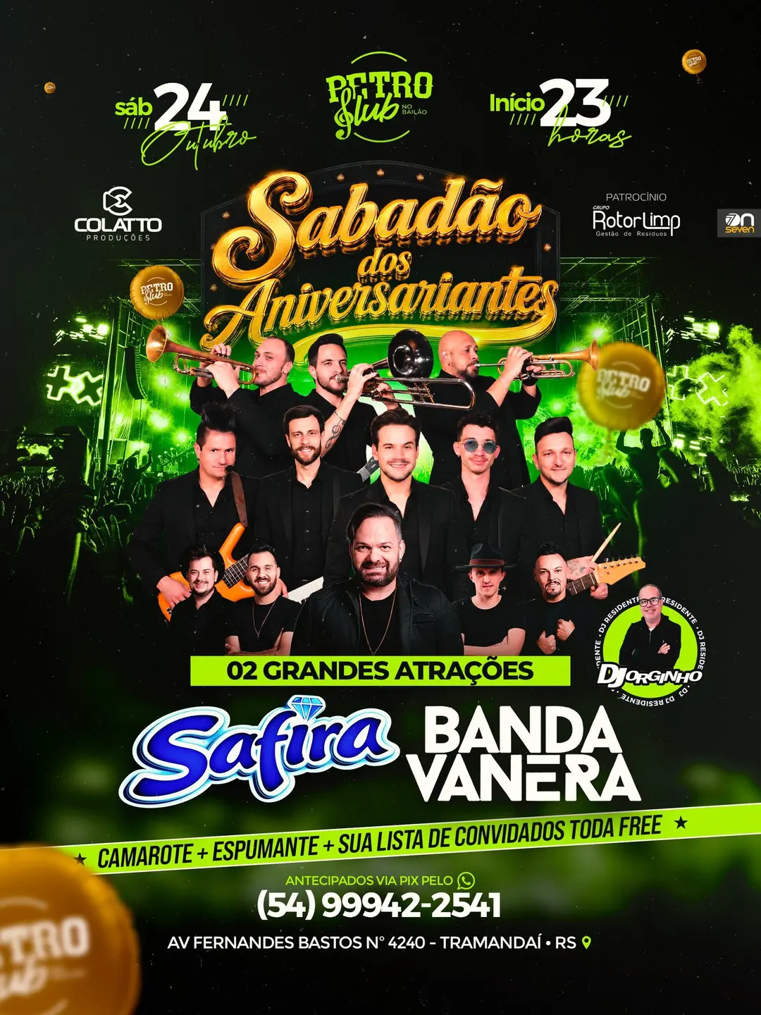 Flyer de Banda Vanera e Grupo Safira