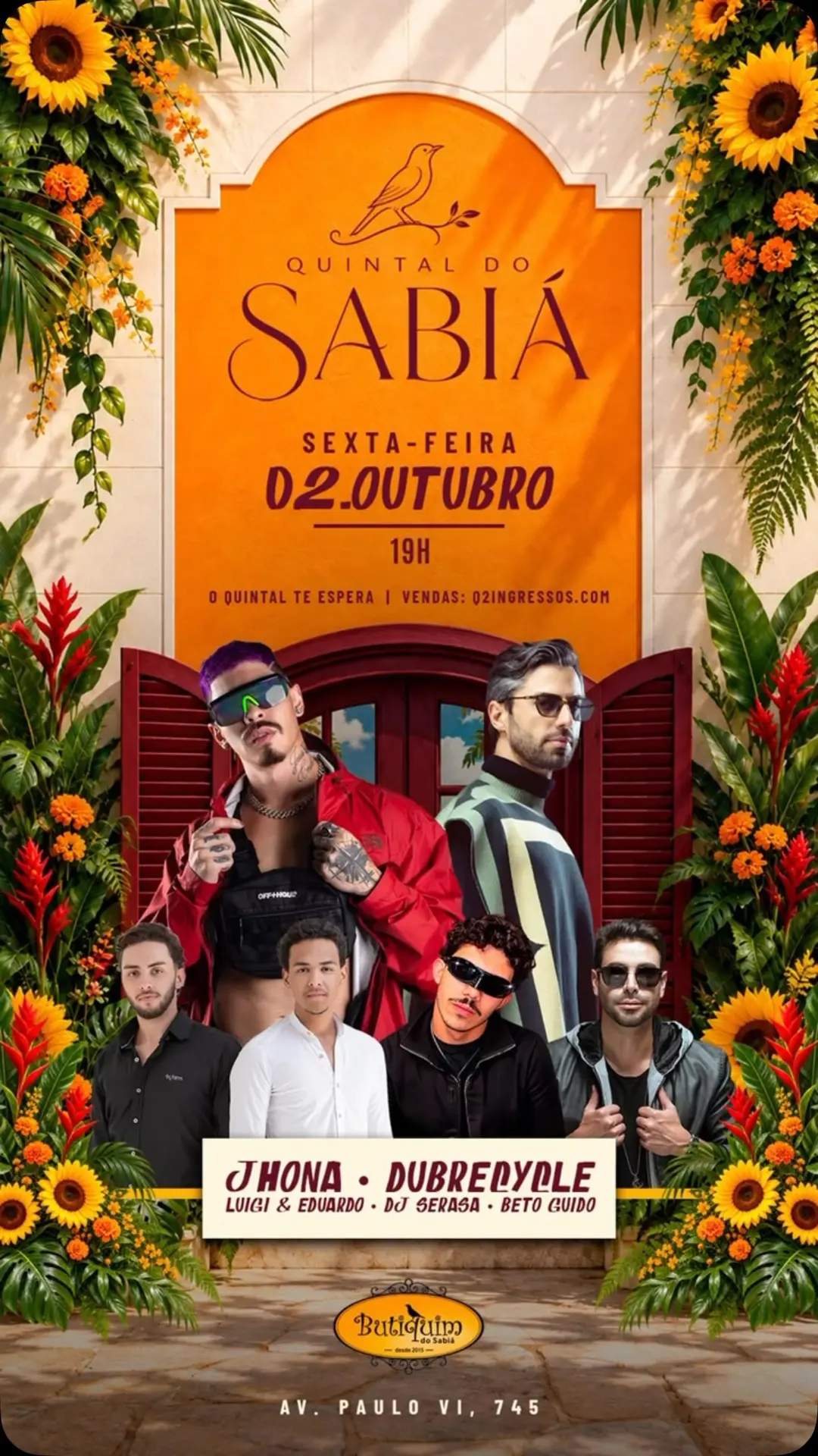 Flyer de Luigi & Eduardo, Jhona, DJ Serasa e mais 2 artistas