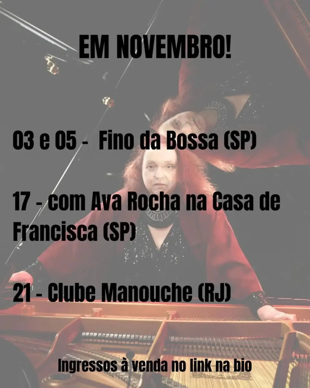 Flyer de Cida Moreira e Cida