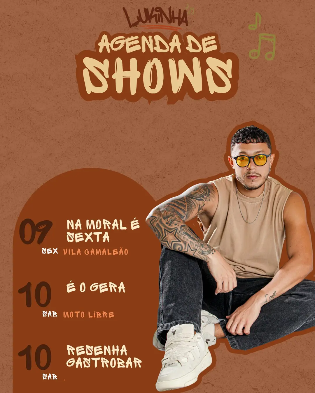 Flyer de Lucas Pinheiro e É o Gera