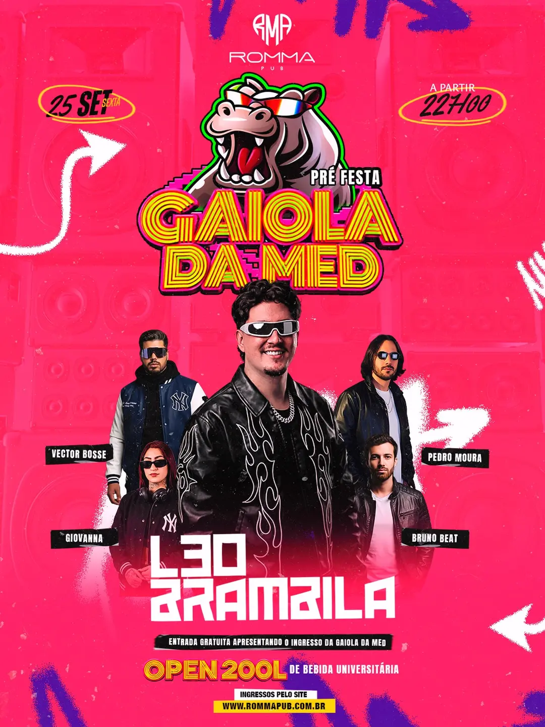 Flyer de Vector Bosse DJ, DJ Léo Brambila e mais 3 artistas