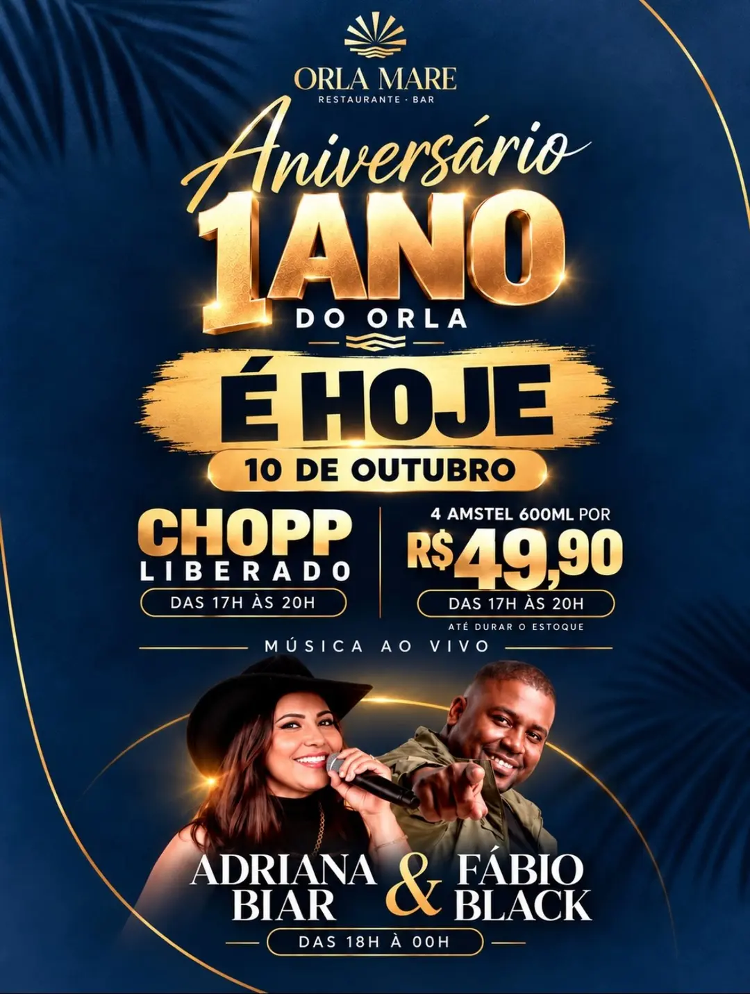 Flyer de Adriana Biar & Fábio Black