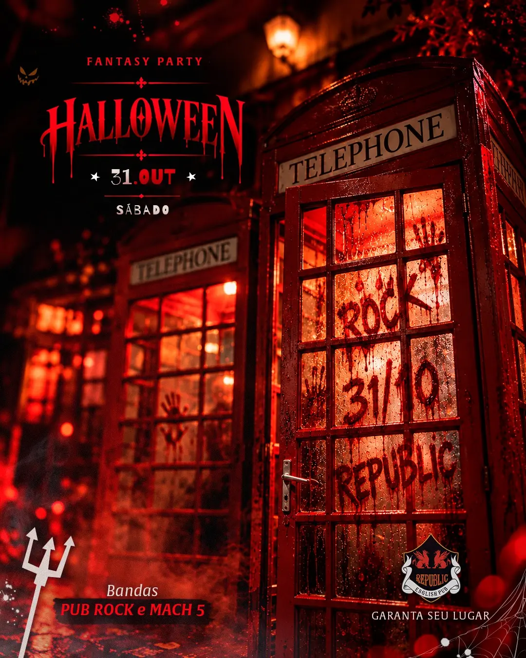 Flyer de Banda Mach 5 e Pub Rock