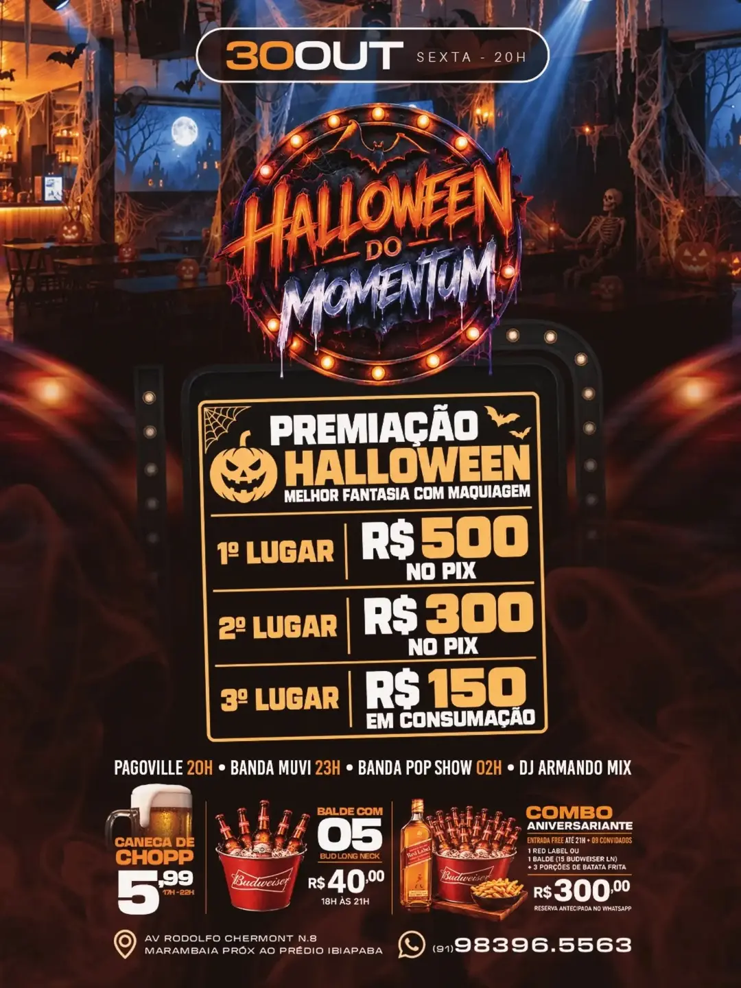 Flyer de Grupo Pagoville Oficial, Banda MUVI e mais 2 artistas