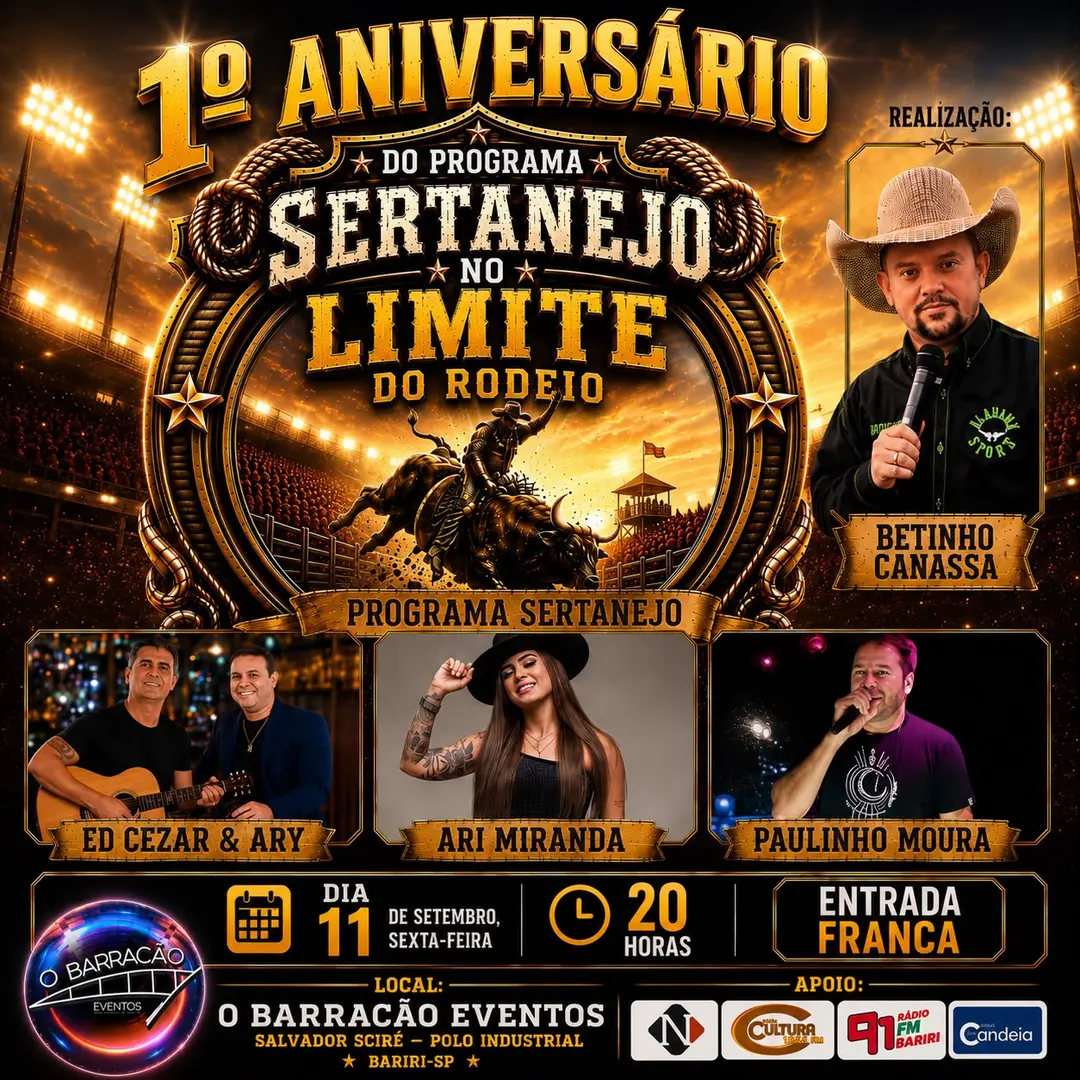 Flyer de Ed Cezar & Ary, Ari Miranda e Paulinho Moura
