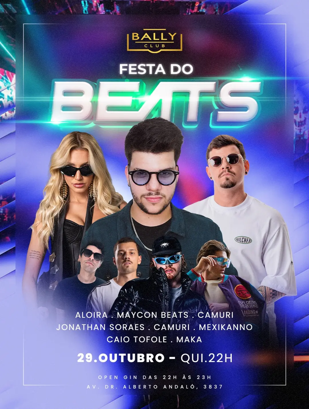 Flyer de Maka, A Loira, Maycon Beats, Camuri e mais 3 artistas