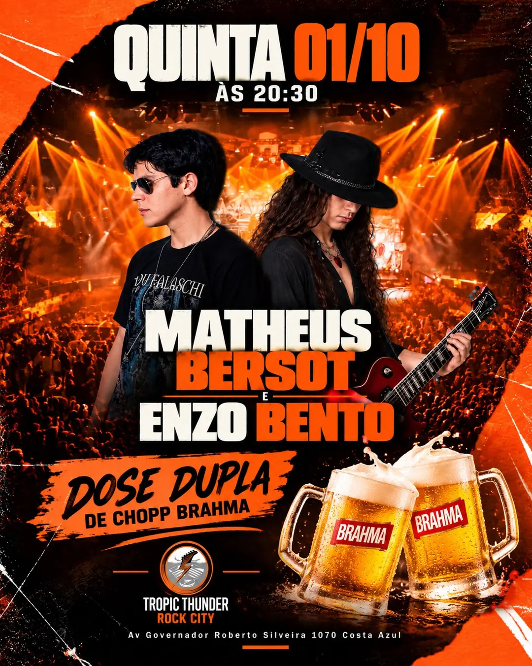Flyer de Enzo Bento, Matheus Bersot e mais 1 artista