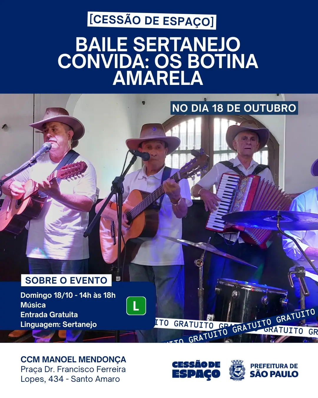 Flyer de Os Botina Amarela