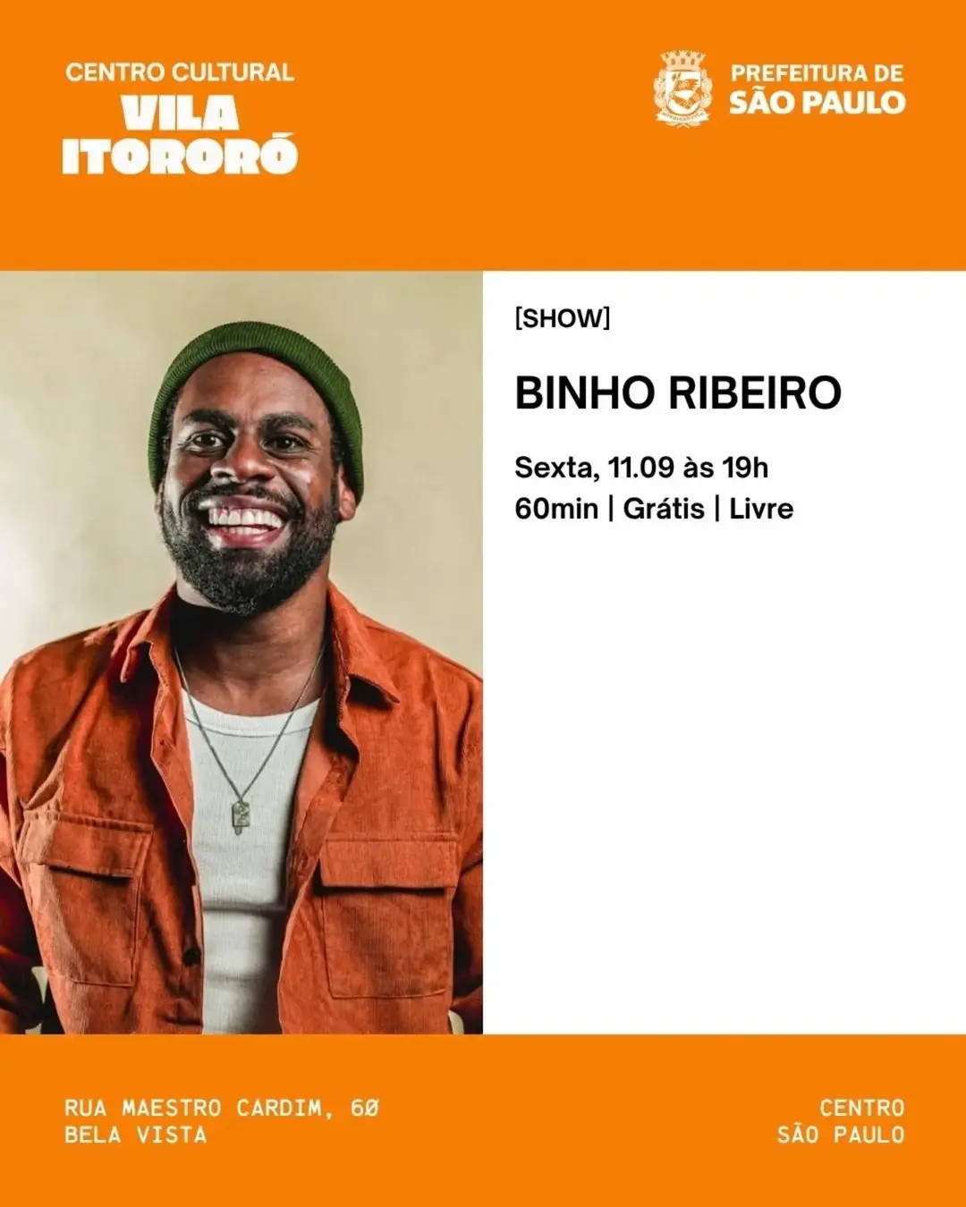 Flyer de Binho Ribeiro