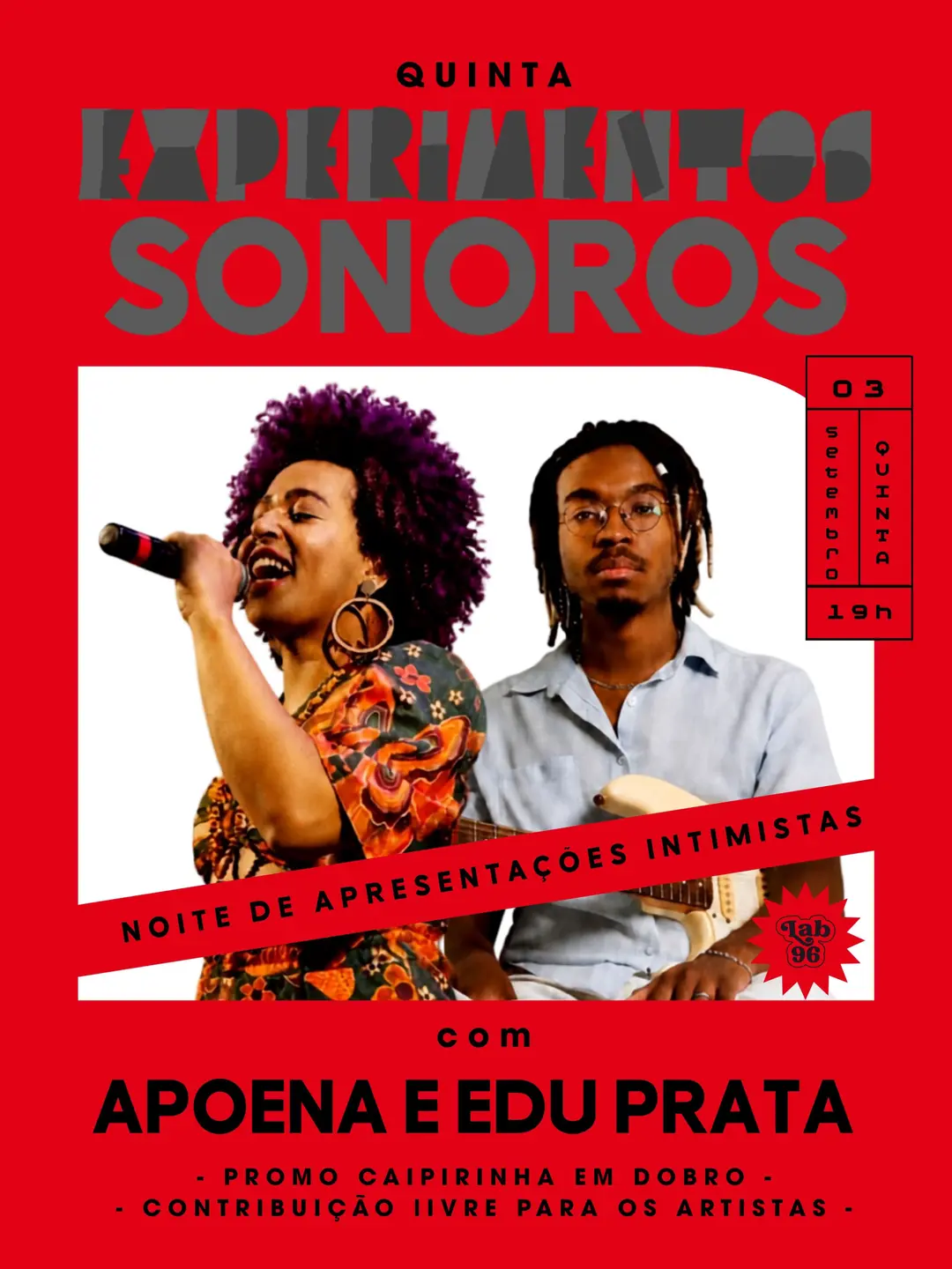 Flyer de Edu Prata, Apoena Rezende e APOENA E EDU PRATA