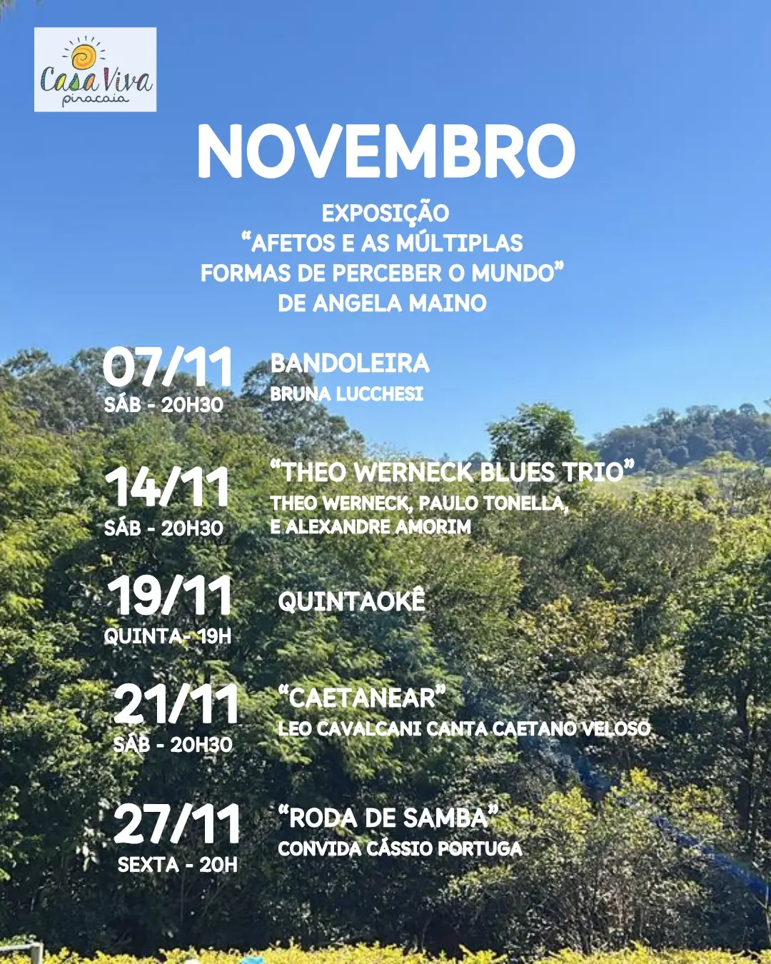 Flyer de Bruna Lucchesi e Ivan Gomes