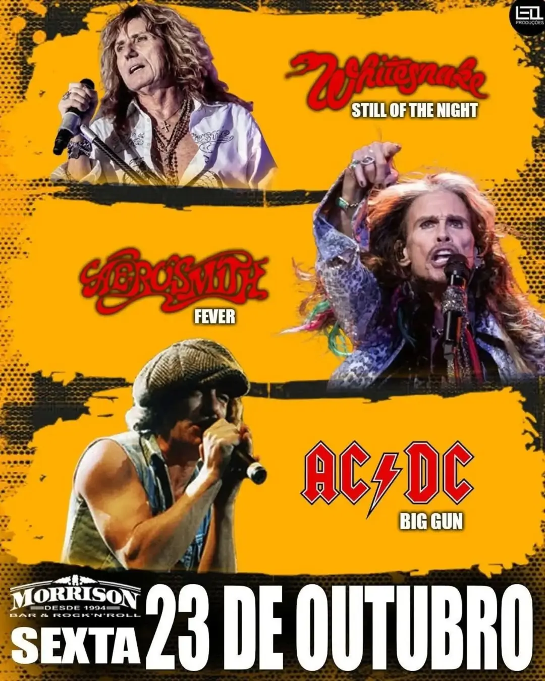 Flyer de Aerosmith Cover e AC/DC Cover