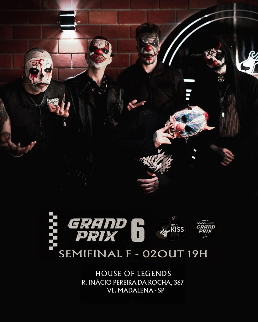 Flyer de Hell's Joke, New Democracy e mais 9 artistas