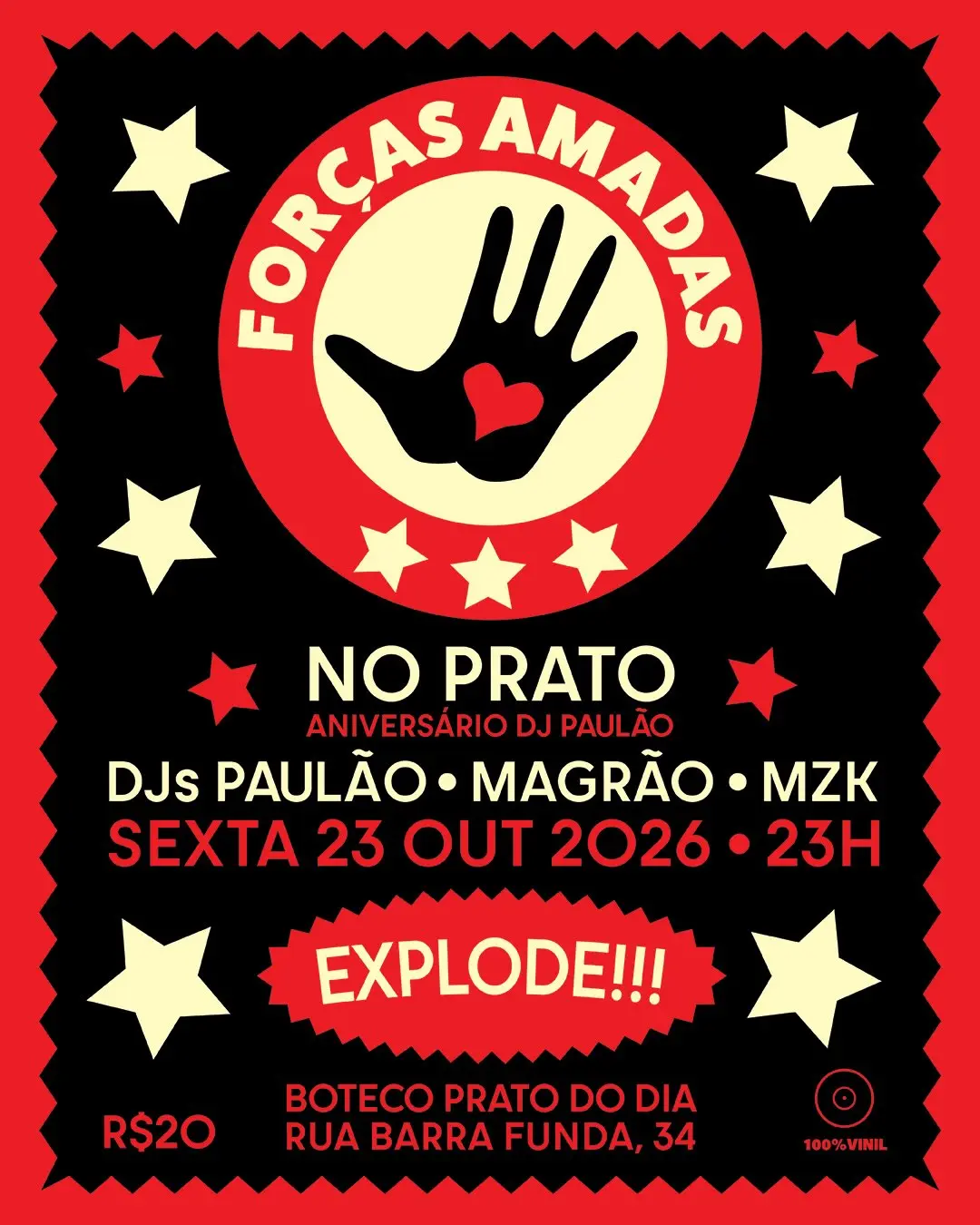 Flyer de Ricardo H Fernandes, DJ Paulão e mais 3 artistas