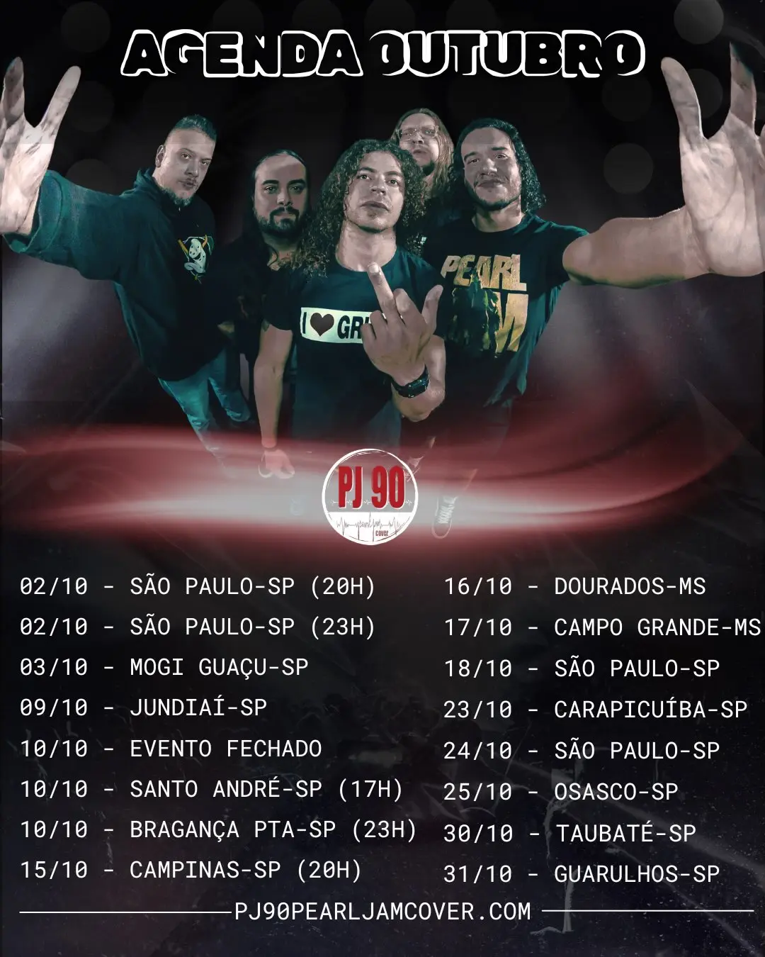 Flyer de PJ Noventa