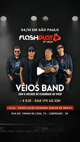 Flyer de Véio's Band, Maurício Oharomari e mais 3 artistas