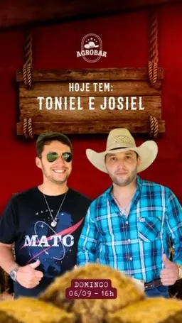 Flyer de Toniel e Josiel