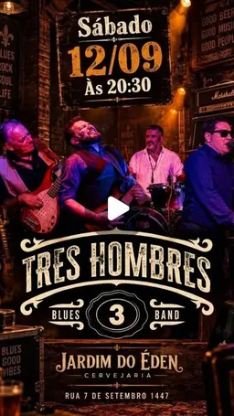 Flyer de Bruno Piza e Tres Hombres