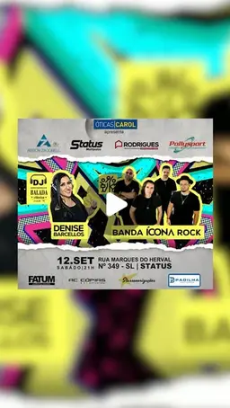 Flyer de Icona Rock e Denise Barcellos