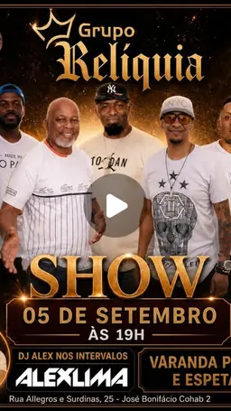 Flyer de Grupo Reliquia e Grupo Levando a sério
