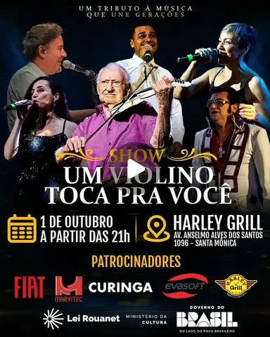 Flyer de Renato Paiva, Baterista Cajuzinho e mais 4 artistas