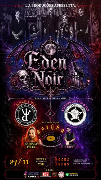 Flyer de L.A, When I Die e Sisters of Monster