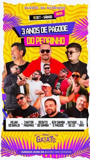 Flyer de Maurilio Oliveira, Viny, Cantor Pedro e mais 5 artistas