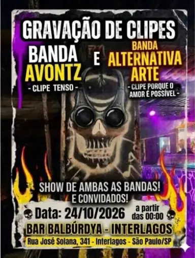 Flyer de Avontz Banda e Alternativa Arte