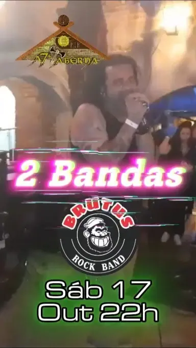 Flyer de Banda Brutus e Banda Stars Rock