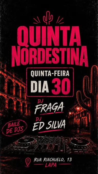 Flyer de DJ Fragá e DJ Ed Silva