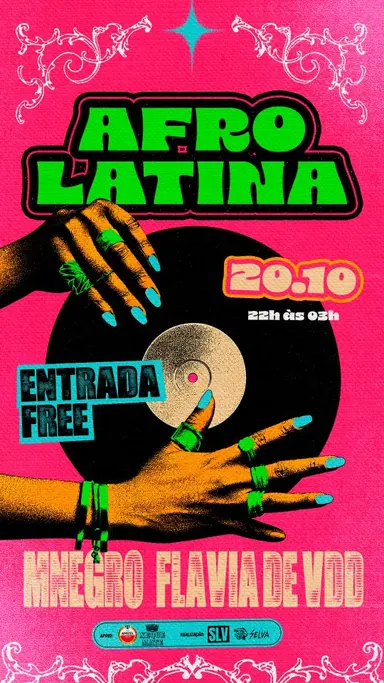Flyer de M Negro e Flávia de Verdade