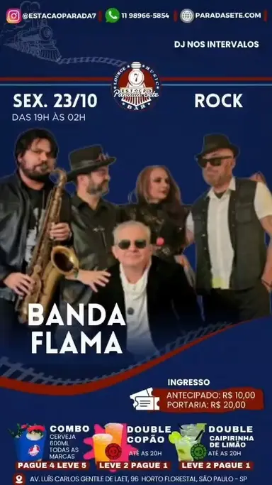 Flyer de Flama Rock