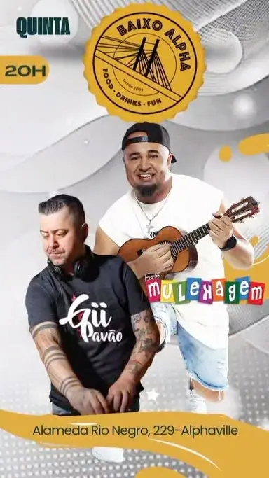 Flyer de Gu Pavão e Mulekagem