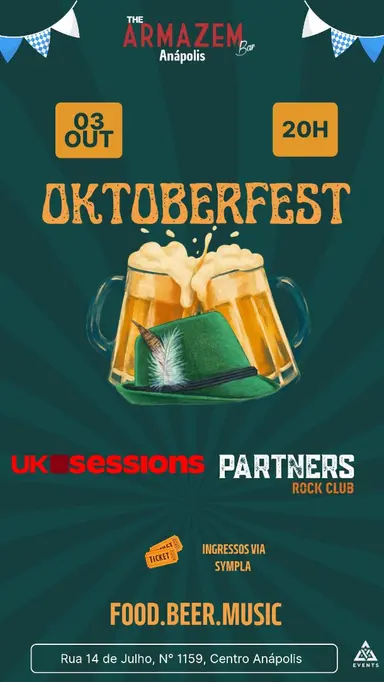 Flyer de Partners Rock Club e UK Sessions
