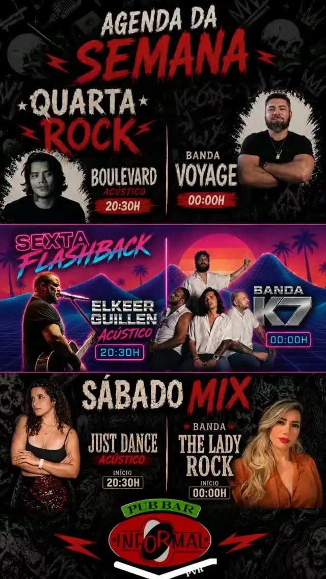 Flyer de Banda K7 e Elkeer Guillen