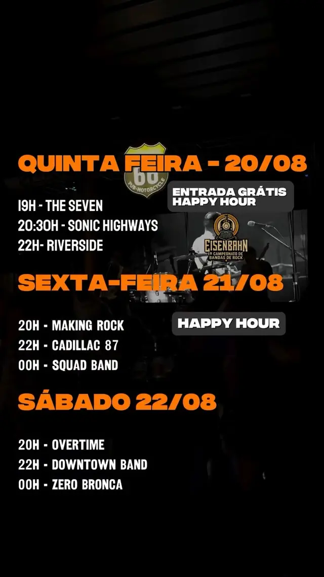 Flyer de Squad Band, Making Rock e Cadillac 87