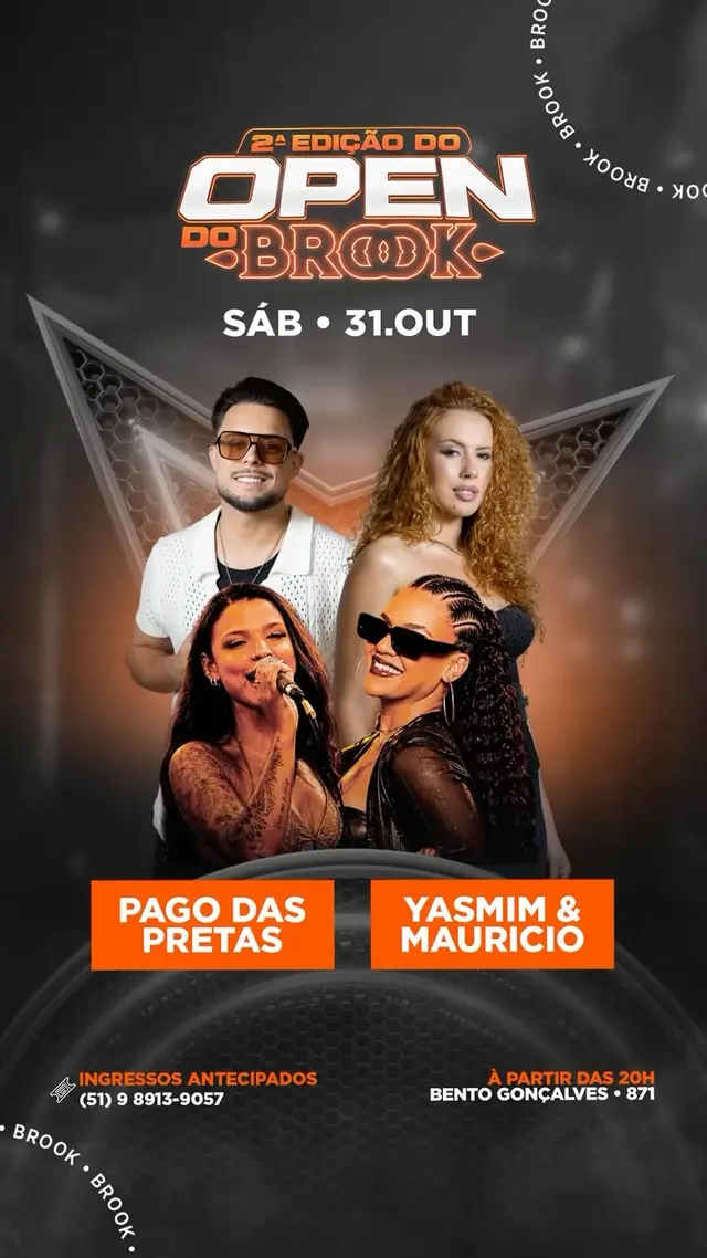 Flyer de Yasmim & Maurício e pagodaspretas