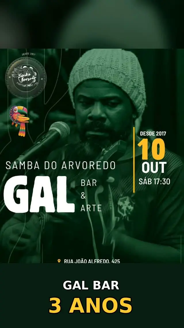 Flyer de Samba da Joaquim e Samba do Arvoredo