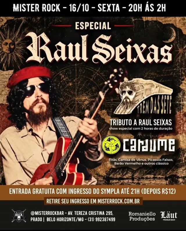 Flyer de Trem das Sete e Banda Cardume